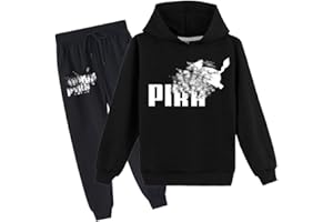 Erichman Enfants Pika Pull Hoodies et Pantalons de Survêtement 2 Pièce Outfit Set Jogging Survêtement Ensemble pour pour 2-12 Ans Garçons Filles