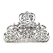 Silver Crystal Diamante Vintage Heart Hair Claw Clip Grip Clamp