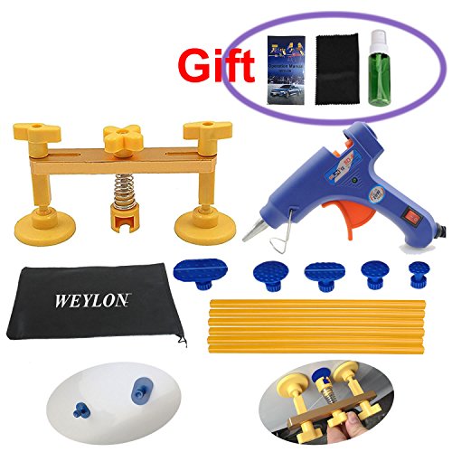 Weylon 14Pcs Auto Paintless Dent Removal Tools Glue Gun Bridge Puller Repair Tool Kits Ops a Dent & Ding PDR Tools