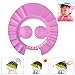 Chinatera Adjustable Baby Kids Shampoo Cap Bath Shower Cap Wash Hair Ear Shield (Pink)