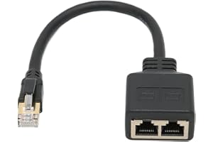 Annadue RJ45 Netzwerk Adapter, 1 auf 2 Port Ethernet Splitter, CAT8 Netzwerkkabel für Home Office