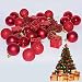 Produktbild Everesta Set 35 Weihnachtskugeln 5 cm Kugeln Deko Weihnachten Lichterkette Kugeln Crest Weihnachten bruchsicher Kugeln Dekoration, vollständiges Set von Dekoration können Sie haben alle Zubehör Deko für Ihren Weihnachtsbaum (Rot)