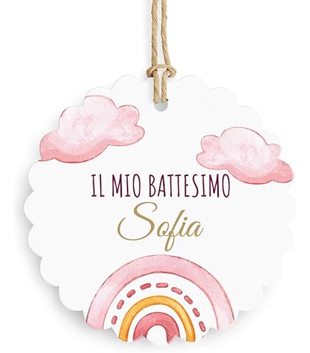 Bigliettini Bomboniere Personalizzati Prima Comunione - Tag Tondi Fatti In Italia - Foto 7