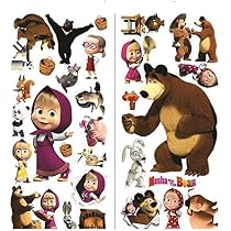 Masha And The Bear Wall Stickers Wall Art Decals Kids bedroom ...