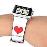 Modaworld Unisex Uhrenarmband für Apple Smart Watch 1/2 38mm Ersatband Mode Verstellbarem Verschluss Lederarmband