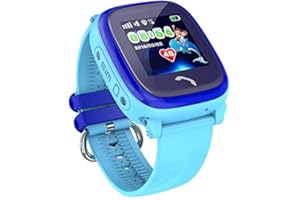 VIDIMENSIO GPS Telefon Uhr "Kleiner Delfin-blau, Armband:ohne Figur",ohne Abhörfunktion/mit sicherem deutschen Server/Wasserdicht, SOS Notruf+Telefonfunktion / Anleitung+Uhr+App+Support: Deutsch