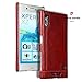 Price comparison product image Sony Xperia XZ Case, Pierre Cardin Premium Luxurious Slim Italian Genuine Cow Leather Hard Back Cover Back Case for Sony Xperia XZ (2016), Red