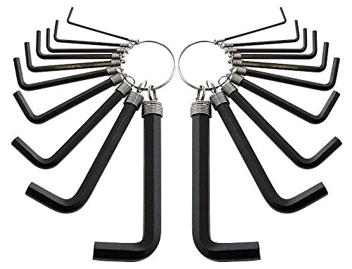 Jeu de 20 clés hexagonales pour clé Allen métrique et AF Alan Allan Imperial 1,5 à 8 mm 1/16-5/16 "N