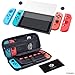 Produktbild CamKix Griff- und Schutzkit kompatibel mit Nintendo Switch: Hartschalen-Nylontasche mit 20 Einsätzen für Games, Displayschutzfolie aus gehärtetem Glas, 2x Joy Con Cover, 2x Daumengriff-Cover, Tuch