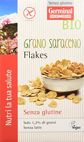 Germinal Bio Grano Saraceno Flakes - 8 confezioni da 200 gr - 1600 gr, Senza glutine