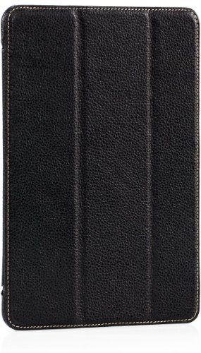 StilGut Couverture Case, Tasche aus feinstem Leder für das Apple iPad mini mit Retinadisplay & iPad mini 3 unterstützt Smart-Cover Funktion, Schwarz - 5