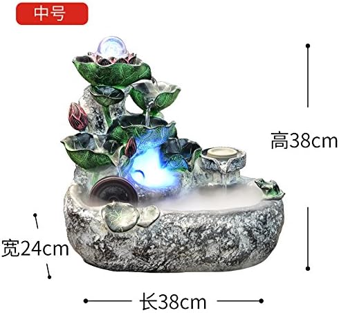 Rockery water aquarium decoration office feng shui lucky rotary dribble fountain humidifier living room opening gifts,Medium band nebulizer