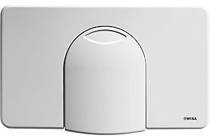 Wisa Serie 2100 Drückerplatte – Weiß Glänzend – Kompatibel mit Wisa 2100 Spülkästen – Wandmontage – Polierte Oberfläche – Kunststoff – Robuste & Stilvolle WC-Betätigungsplatte