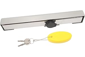 MORE9ROOM Outboard Motor Lock Stainless Steel High Security Boat Motor Hardware Accessories Outboard Motor Lock with Key for Trailers Travel Security