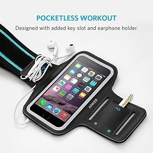 Anker Sport Armband fÃ¼r Apple iPhone 6s / iPhone 6 (4,7 Zoll) HÃ¼lle Tasche mit KopfhÃ¶reranschluss und SchlÃ¼sselfach sowie 2 anpassbare Klettstreifen; Sizename: 4.7 Zoll