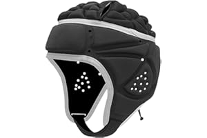Lambo Casque de Rugby pour Enfant, Football Souple Ultra-Mince Casque, Casque Protection Enfant Garçons, Casque de Sport, Couvre-Chef Réglable, Libérant La Transpiration pour Les 6 À 13 Ans