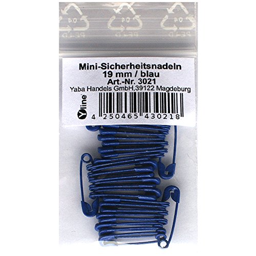 36 Stück Mini Sicherheitsnadeln blau ca.19 mm, Sicherheits- Nadel Nadeln, 3021