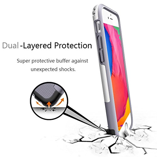 iPhone 6   6s Funda -  Ultra Hybrid  HanLuckyStars Funda Carcasa Case TPU Matte Shell Exact Bumper Tope Shock Protecci  n Gota Anti-Ara  azos   Choque Absorci  n Borrar Espalda para Apple iPhone 6   6s 4 7   Gris 