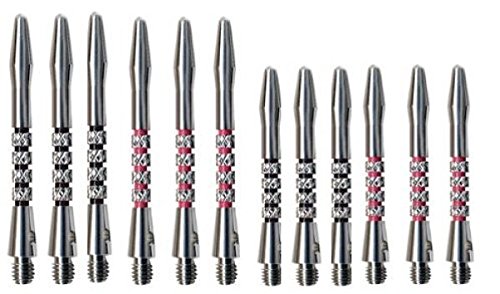 Dart Stems TWO SETS of HARROWS SAVAGE Alloy Silver/Black or Silver/Pink - MEDIUM OR SHORT LENGTH
