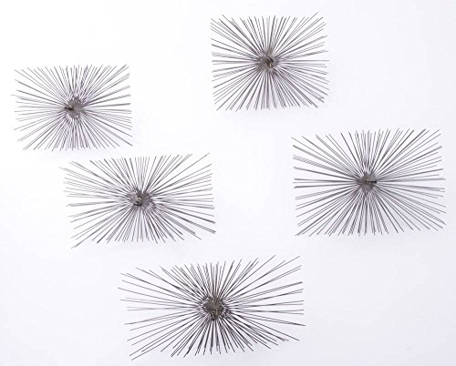 Schornsteinbesen Quadrat Kaminbesen aus Stahl Rußbesen Schornsteinfegerbesen 8 Größen (28 x 28cm) - 5