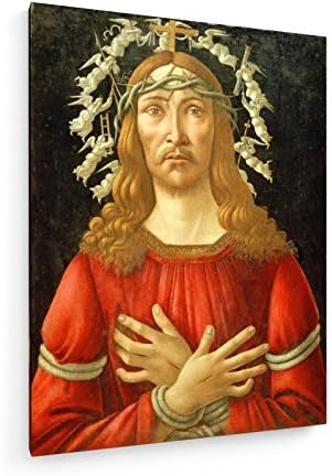 Sandro Botticelli - Christ as Man of Sorrows - ca. 1500-17,72" x 23,62 inch (45x60 cm) - Textile canvas print - wall art - artists, paintings, photo, picture on canvas - Old Masters/Museum