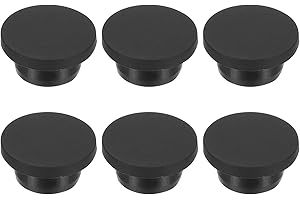‎PATIKIL PATIKIL 21mm Durchmesser Gummistopfen, 6 Stück Silikon Verschlussstopfen für 20mm Loch, Schwarz
