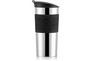 Bodum 11068-01 Plastique Tasse de voyage sous vide, 0,35 l, noir, S (lot de 1)