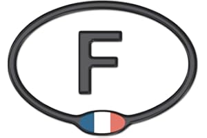 AG Design Autocollants A/C de 9438 3D Noire de France avec Drapeau F 12,5 x 9 cm