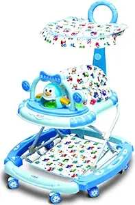 Amardeep and Co Baby Adjustable Walker with Light and Music for Babies (Blue)
