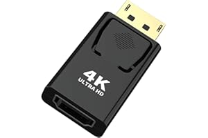 Aolirot 4K Adaptador de Displayport DP a HDMI, Convertidor Macho a Hdmi Hembra con Chapado en Oro, Ultra Full HD de 1080p, para Monitor, Proyector, Mac, Tableta