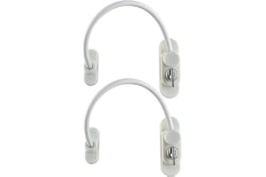 HOMGEN Window Restrictors for Upvc 2Pcs Window Restrictor Locks Baby Security Window Safety Locks Child Safety Window Restrictor for Child Baby Pet Wooden Window Locks Door Locks with Screws & Keys