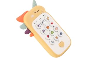 COSMEVIVI Musicale Per Interattivo Teething Phone Per Sviluppo Sensoriale e Coordinazione Educativo Per Giallo