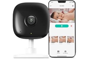 Kasa Smart 2K Security Camera for Baby Monitor, 4MP HD Indoor Camera for Home Security with Motion Detection, Two-Way Audio, Night Vision, Cloud&SD Card Storage, Works with Alexa&Google Home (KC400)