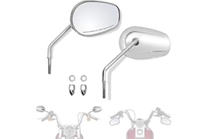 FOVPLUE Rear View Mirrors,Left And R for Harley 1982-2022 Sportster Dyna Softail Touring Road Glide Electra Road King Street Glide Side Mirrors Chrome