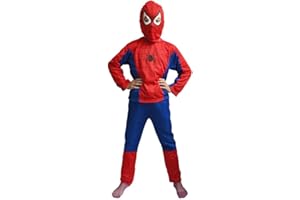 CFEWV Flat Chest Classic Child Costume, Kids Superhero Fancy Dress, Spider Costume Children's Spider Clothing Children with Mask 3D Anime Suit, Kids Hero Costume Cosplay for Carnival Halloween Costume Party