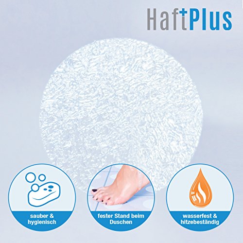 HAFTPLUS Anti-Rutsch-Sticker – Mehr Sicherheit Für Ihre Dusche Badewanne. 28 Stück Transparente Antirutsch-Aufkleber Ø 35 mm. - 3