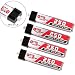 Produktbild GNB 4stücke 250mAh 1S 3,7V 30C Blade Inductrix LiPo Batterie Micro JST 1,25 Stecker Tiny Whoop