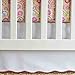 Oliver B Scallop Crib Skirt- White w/Fuchsia Trim by Oliver B