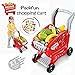 Price comparison product image Packfun Kids Shopping Trolleys Toy Shopping Cart for Kids Children Grocery Cart with Pretend Play Food Supermarket Trolley for Boys and Girls(Red)