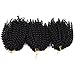Synthetic(1#) Marlybob Kinky Curl (3 Bundles/pack) 8'' Curly Wave Crochet Braiding Hair Extension