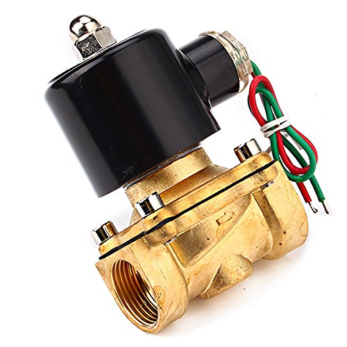 BQLZR AC 220V 3/4″“ Electric Solenoid Valve Gas Water Fuels Air Black - 4