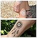 Pinkiou Pack of 6 Sheets Tattoo Stickers Lace Mehndi Temporary Tattoos Fashion Body Art Stickers (White)