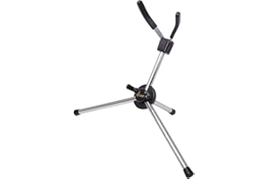 CalmGeek Foldable Soprano Saxophone Stand Portable Sax Metal Floor Stand Holder with Carry Bag