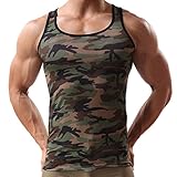 DAY.LIN Tank Top Herren Militär Ärmellos Herren Tarnung Weste Sportbekleidung Muskelshirt Herren Ärmelloses Camouflage Kurzarm (XL=EUM)