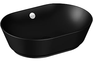 VitrA Geo 7427B083-0012 Oval Çanak Lavabo, 55 cm, Mat Siyah