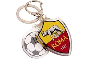 Generico Portachiavi compatibile Roma serie a logo e pallone plastica Calcio sport gadget accessorio zaino idea regalo uomo donna bambino