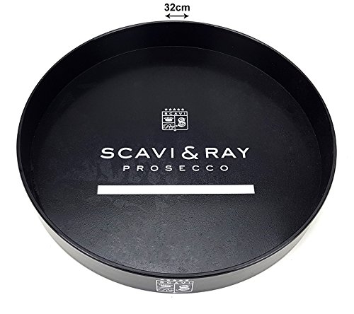 Preisvergleich Produktbild Scavi & Ray Prosecco Tablett Serviertablett schwarz