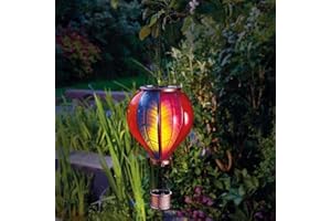 SMART SOLAR Solar Hot Air Balloon Garden Light, 62 cm, Rainbow Panels, 20 LED, Automatic Dusk Sensor