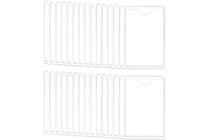 BETINYAR 30 Pieces 7 x 10 Cm/2.7 x 3.9 InchSelf-Adhesive Index Card Pockets Clear with Top Open for Loading, Sticky Business Card Holder Pocket, Self Adhesive Label Holder for Business Cards, Label