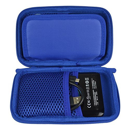 Estarer Festplattentasche Schutztasche Hülle für externe Festplatten Tasche für USB-Sticks und Speicherkarten -Blau - 2
